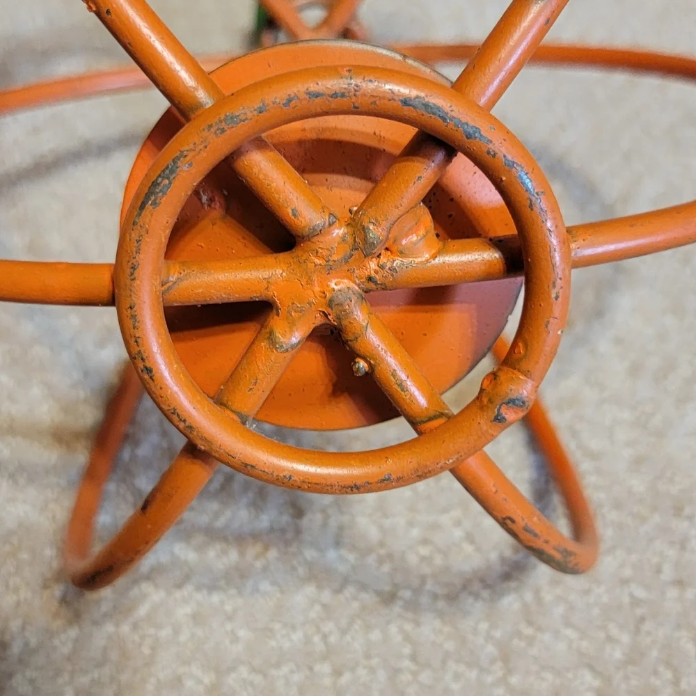 Vintage Pumpkin Metal Rustic Fall Home Decor Candle Holder‎ 16in Tall